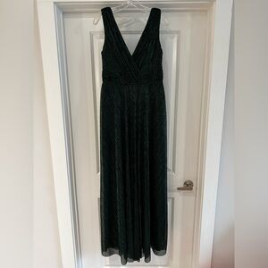 After Six Emerald V-Neck Maxi Dress